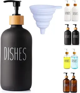 LOOCHICA Black Glass Kitchen Soap Dispenser, Detergent Dispenser or Dish Soap Dispenser for Kitchen Sink, Black Soap Dispenser, Modern Farmhouse Decor Dish Soap Pump for Kitchen Organization Loochica Direct