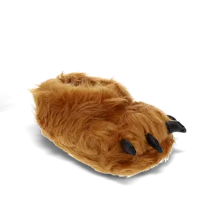 Brown Monster Feet Slippers