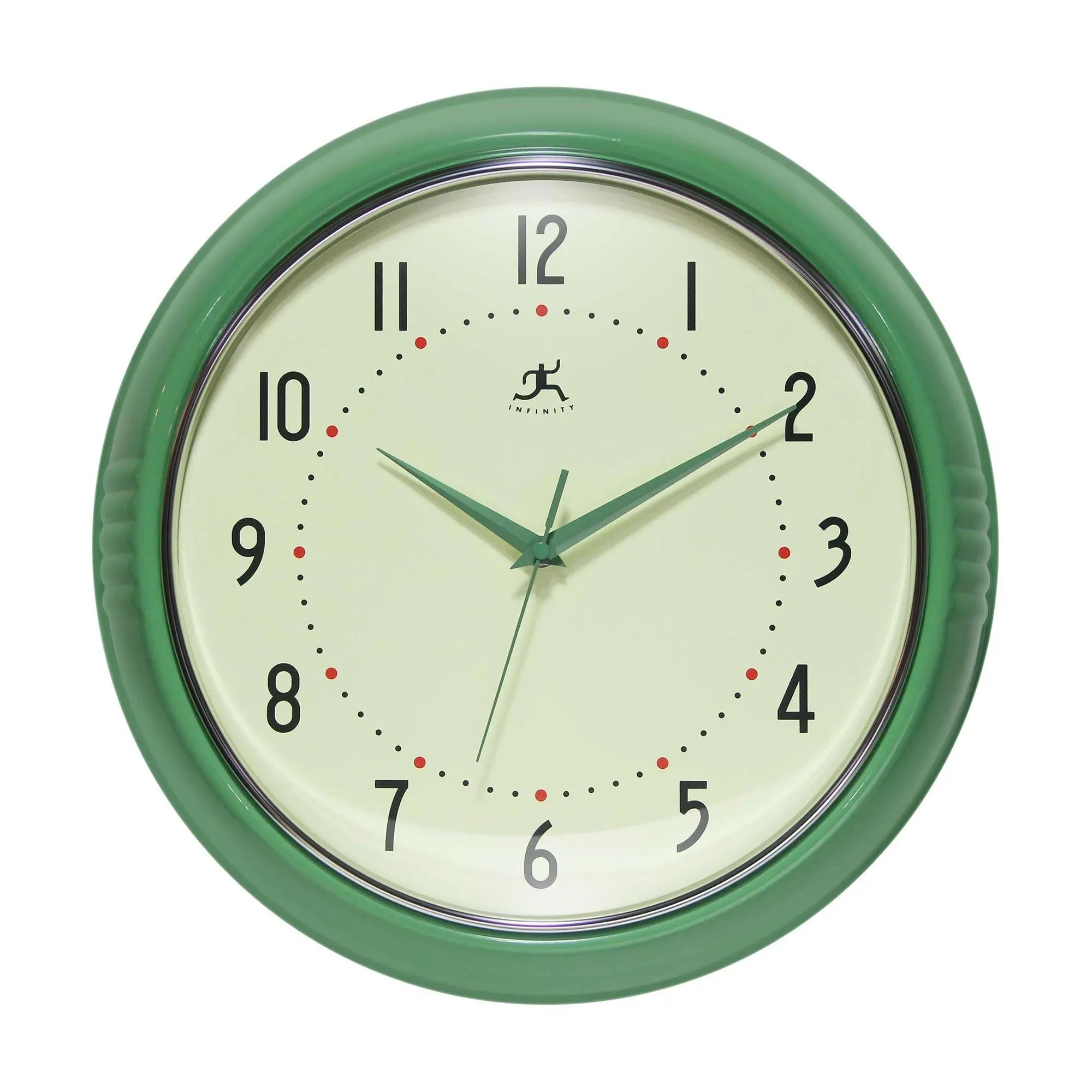 Infinity Instruments Retro Round Wall Clock, 15 Inch Infinity Instruments Retro Round Wall Clock, 15 Inch