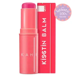 KAHI Kisstin Balm Pink - Skin-Refining Face Balm Moisturizer & Makeup Stick - Nourishing Beauty - Multi-use Face Makeup-enhancing Glow (0.32 fl oz)