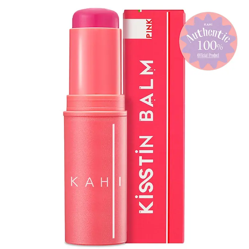 KAHI Kisstin Balm Pink - Skin-Refining Face Balm Moisturizer & Makeup Stick - Nourishing Beauty - Multi-use Face Makeup-enhancing Glow (0.32 fl oz)