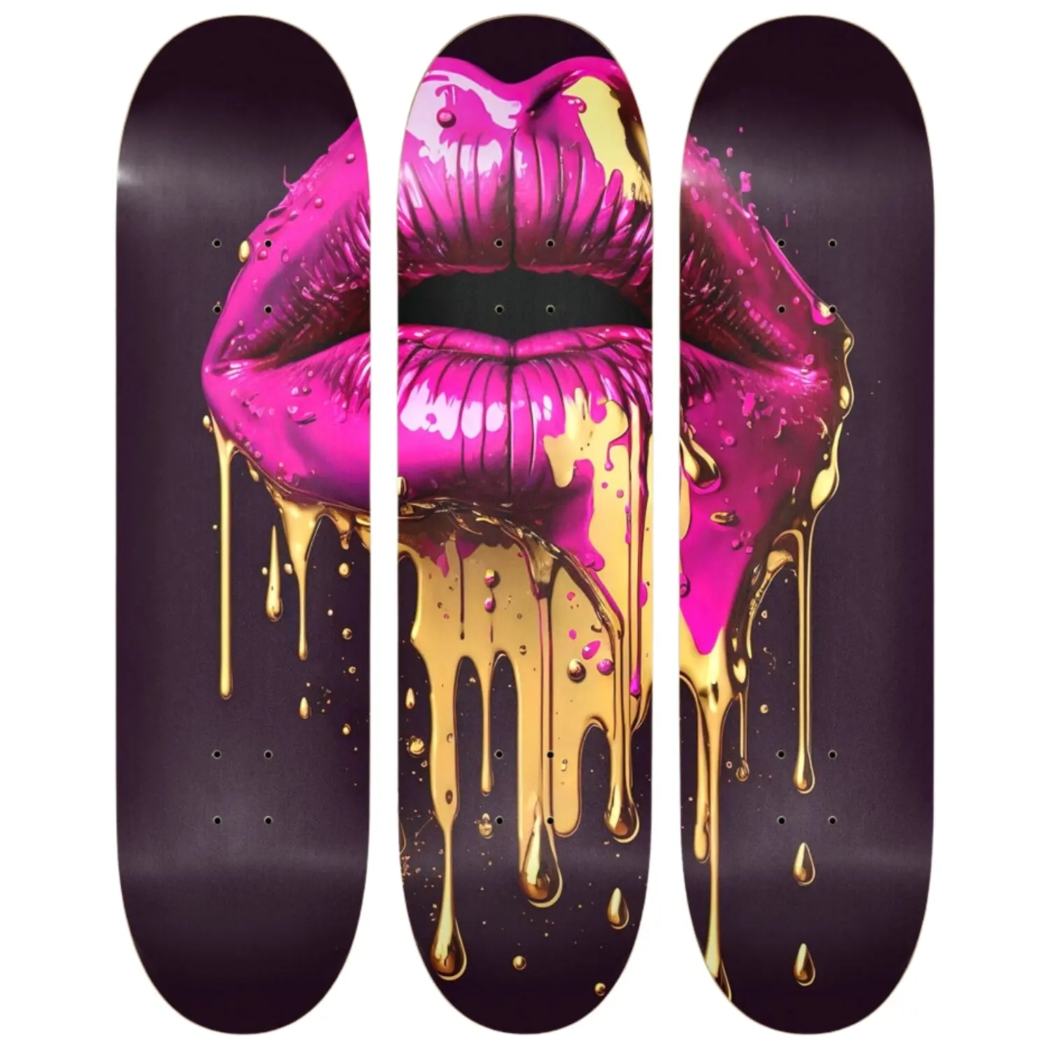 Luscious Lips | Skateboard Wall Art