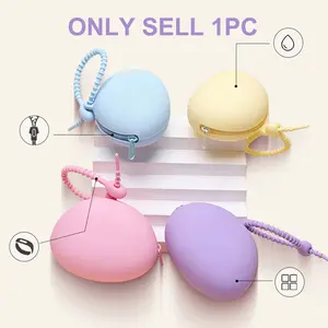Portable Silicone Retainer Case with Strap, Waterproof Zipper Dental Retainer Bag, Travel Oral Care Storage for Invisalign
