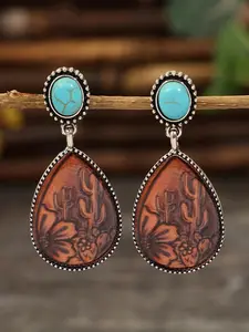 ZZHS Vintage Colorblock Dangle Earrings, Boho Style Jewelry for Women, Trendy All-match & Exquisite Jewelry for Birthday Gift