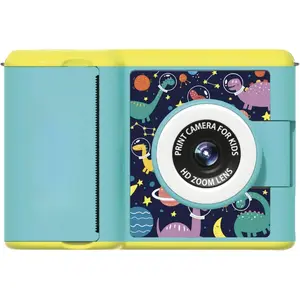 Nova  Digital Print Camera - with 180? Rotating Lens, 2.4"  Screen, -in  & ,1500mAh Rechargeable , USB-C | 3 Print Rolls, for  (Cyan)