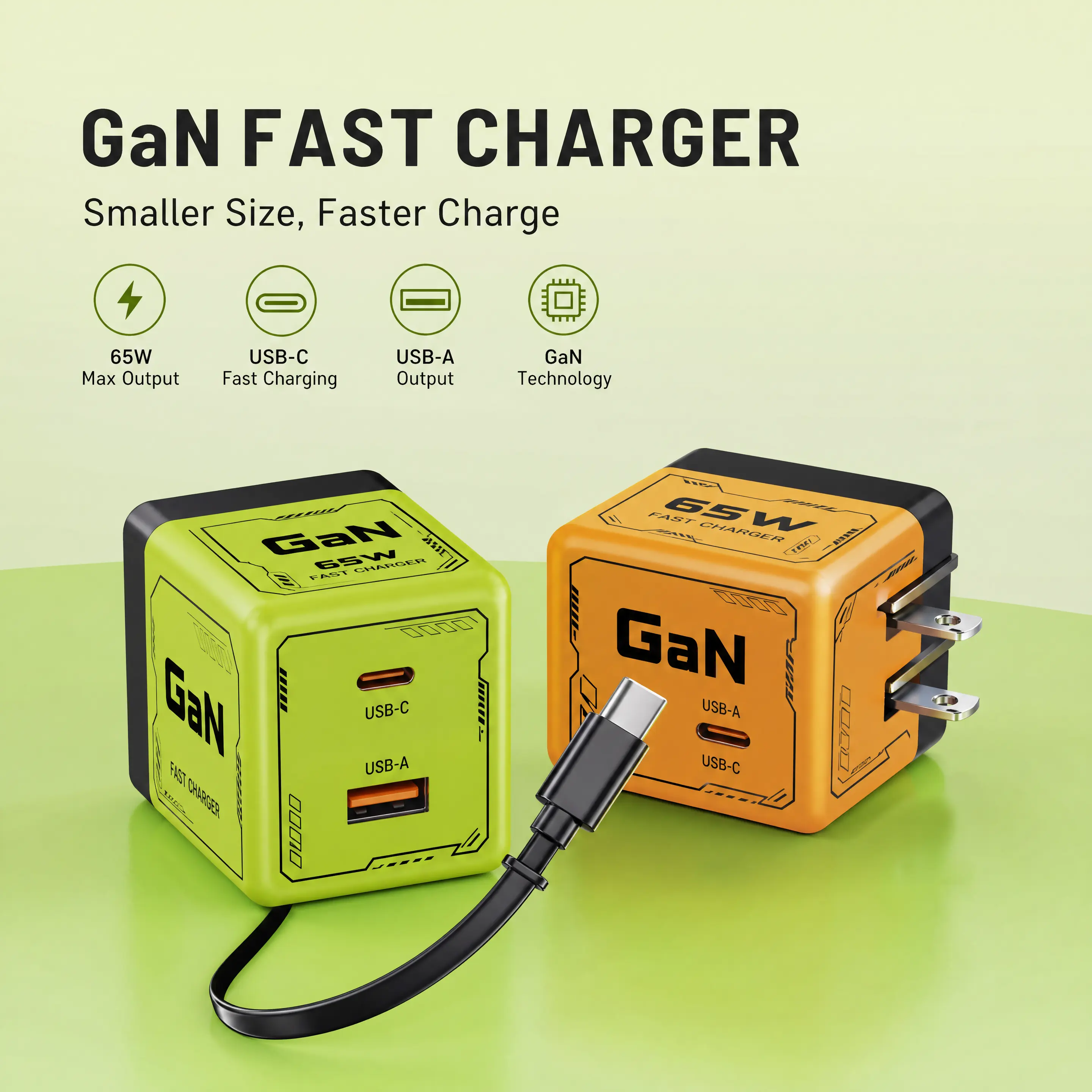120W Scalable Fast Charger with Dual Type-C Ports, Folding Plug, Portable Travel Adapter Compatible with iPhone 16/15/14 Pro Max, Samsung S25 Galaxy, Xiaomi, iPad for Multi-Device Fast Charging (Gift Option)