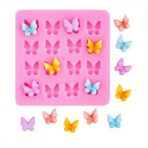 3-Pack 16-Cavity Mini Butterfly Silicone Mold, Reusable Non-Stick Handmade Mold, Perfect for Candles, Clay, Resin Crafts, Jewelry Making, DIY Craft Embellishments, Diy With Charms