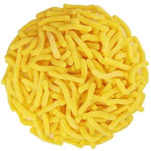 YELLOW PINEAPPLE SOUR GUMMY WORMS 5 POUNDS BAG Snack Sweet Fruit Chewy