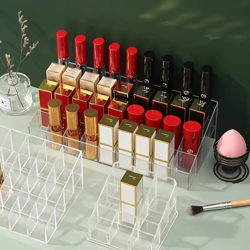40 Slot Transparent Acrylic Lipstick Holder, Portable Makeup Organizer Box, Cosmetic Storage Display Case, Beauty Organizer Box, Acrylic Storage Containers