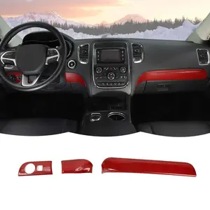 Center Console Panel Cover Trim Bezel for 2014-2020 Dodge Durango, Scratch-Proof Self-Adhesive UV-Resistant Car Interior Kit, DIY Install Automotive Interior Accessory