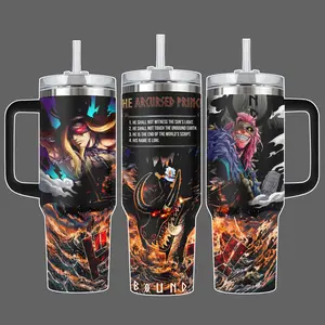 Loki Prince of Elbaf - OP Anime Stainless Steel Insulated Tumbler With Handle Straw Lid 20oz 40oz Full Wrap Norse Giant Warrior Design