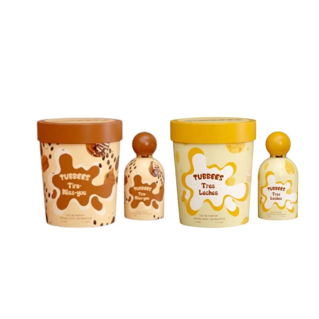 GRANDEUR Tubbees Tira-Miss-You + Tres Leches Multi-Pack Eau De Parfum (EDP) - 1.7 fl oz Unisex Fragrance for Unisex Wear, Gourmand Candy Scent with Caramel, Nutty & Sweet Notes