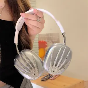 Skull Hand Bone Headphone Cover, Skeleton Design, Fits Apple AirPods Max Earphones, Protective Case Design, Durable Material, Stylish Accessory