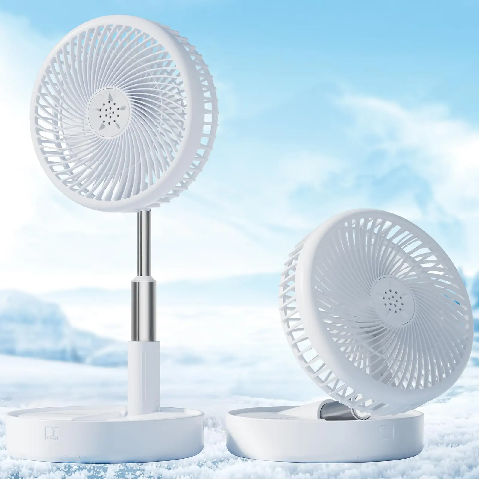 3-in-1 Portable Camping Fan with 180° Adjustable Head Tilt Angle, Height Adjustable Stand Fan for Outdoor Picnic & BBQ, Remote Control Cooling Comfort for Patio & RV Life