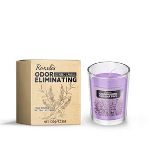 Lavender Scented Candle, Lasting Fragrance Mild Ingredients One Room Fragrance Comfort Purification Smell Romantic Atmosphere Aroma Decor Light Perfume Ornaments Decoration