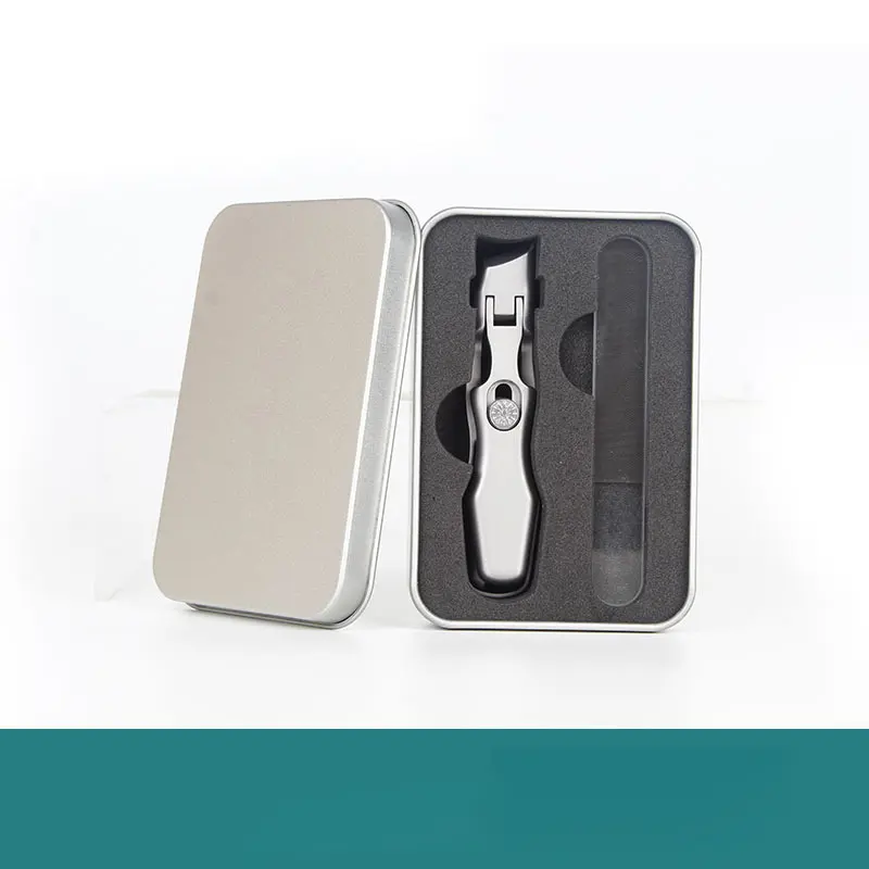 New stainless steel anti-splatter nail clippers (silver) thick nail nemesis oblique large sharp manicure nail clippers set