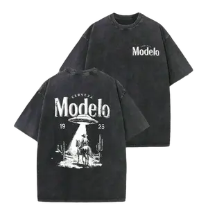 Heavyweight Mens Acid Wash T-Shirt Vintage Streetwear Oversized Drop Shoulder Tee Y2K Retro Grunge Fashion 100% Premium Cotton 230g Made In USA Factory Casual Urban Top Gym Workout Daily Wear Comfortable Men Clothing Dark Grey