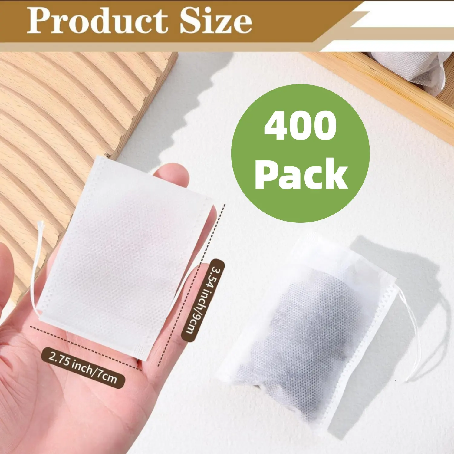 400Pcs Tea Filter Bags with Clips and Tea Spoon, Disposable Tea Filter Bags for Loose Leaf Tea from Safe Natural Materials, Empty Tea Bags Suitable for Loose-Leaf Tea, Spices, Herbs, Bring Tea Spoon (3.54 x 2.75 inch) - Home Improvement.