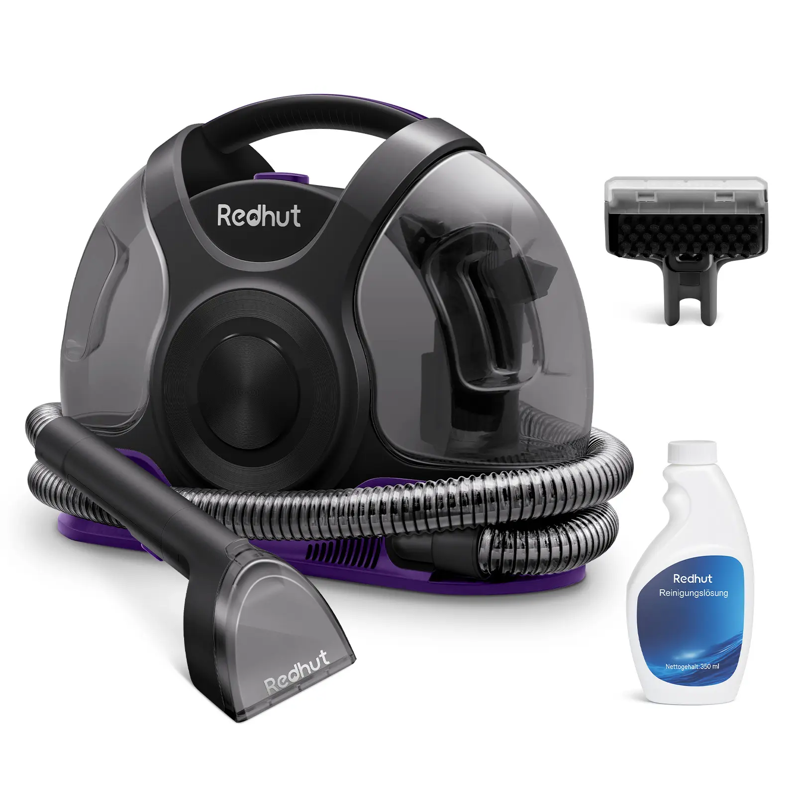 REDHUT Stain & Spot Cleaner with Tough Stain, Crevice & Hose-Cleaning Tools,  Bespoke Cleaning Formulas Remove Stains, Odours, Dirt & Grime, Lightweight & Portable, Clean Up Spills & Pet Messes From Carpet, Stairs, Upholstery & Car Seats,Pet hair cleaning