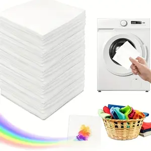 100 Pieces Anti-Color Transfer Laundry Dye Sheets, Washing Paper, Prevent Color Bleeding, Suitable for Mixed Washes, Washer Accessories