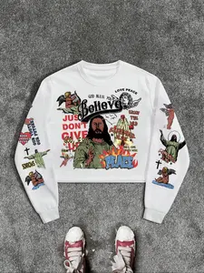 Men's Graphic Print Round Neck Sweatshirt, Regular Fit Casual Long Sleeve Crew Neck Pullover for Daily Wear, Fashion Men's Top for All Seasons, Casual Sweatshirts