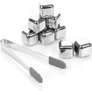 [fathersdaygiftideas]Whiskey Stones, 8 Packs Stainless Steel Whiskey Chilling Rocks, Reusable Ice Cube for Drinking, Cool Birthday Gift for Men Dad, Boyfriend, Beer Lover, Bourbon, Scotch, Gin, Beverage, New Year