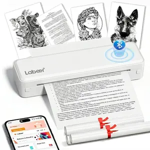 Inkless Portable Printer – Bluetooth Wireless Thermal Printer for Travel, Home & Office,iOS/Android/Laptop Compatible,Support 8.5x11 US Letter&A4 Thermal Paper,No Ink Needed, Printing Machine,Excellent Gift