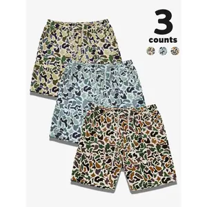 Men's Camo Print Shorts, Regular Fit Casual Street Shorts for Summer, Men's Bottoms for Daily Wear, Casual Streetwear Shorts