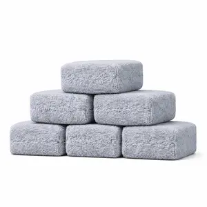 Chemical Guys Soft Gray Mini Microfiber Applicator Pads, 6-Pack Car Detailing Accessories for Wax & Sealant, Enables Even Coating & Smooth Finish