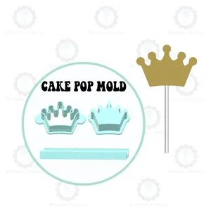 Tiara Crown Cake Pop Mold | Deluxe Cutter, Popper, and Tray Option