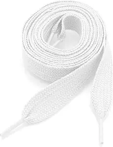 Thick Flat 3/4" Wide Shoelaces Solid Color Strings for All Shoe Types - Chunky  Laces for Sneakers, Boots