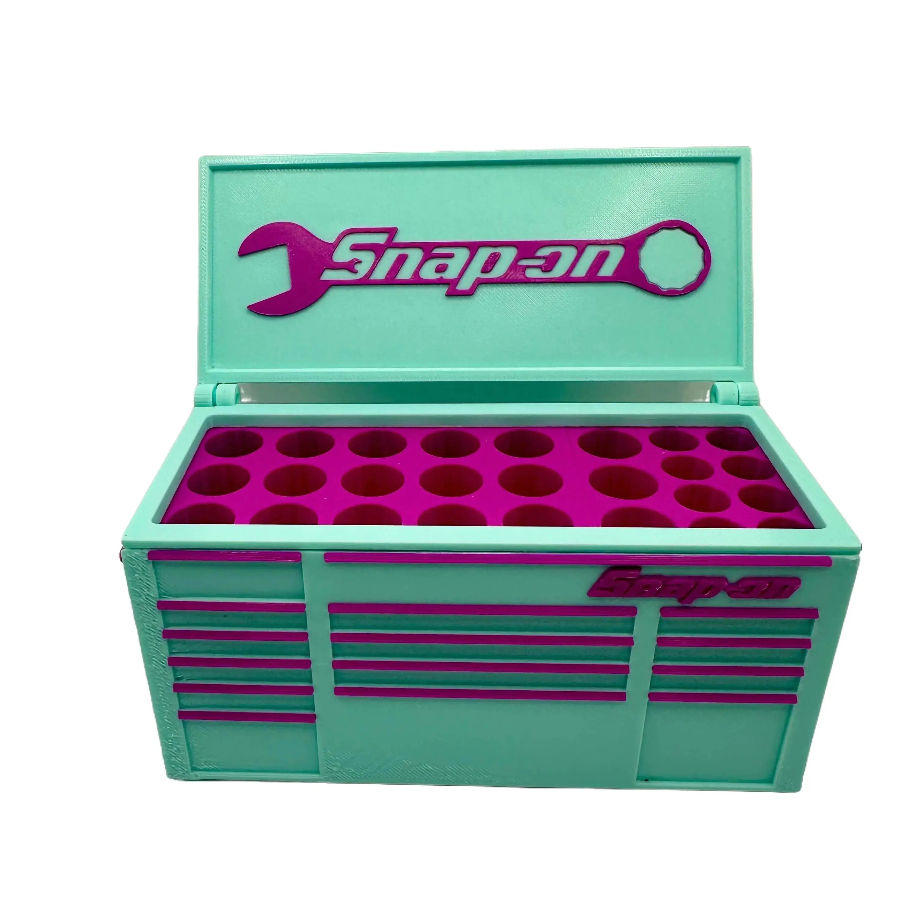 SNAP ON Desk Organizer - Cute Office Supplies for Work, Table Organizers with Pencil Paintbrush Holder, Art Lovers' Craft Tool Chest, Stationery Storage, Office Desk Accessories, Desk Organizer Tidy