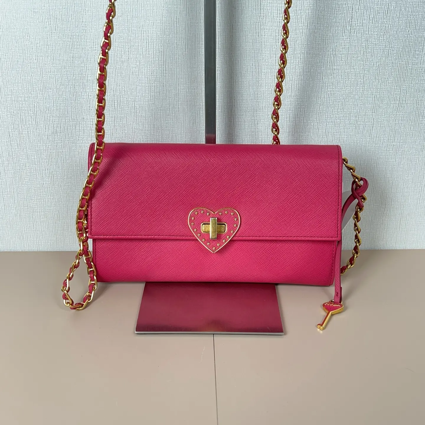 Pre-owned PRADA cowhide Shoulder Bags MILANO Leather Chain Crossbody qiqi2cj6914