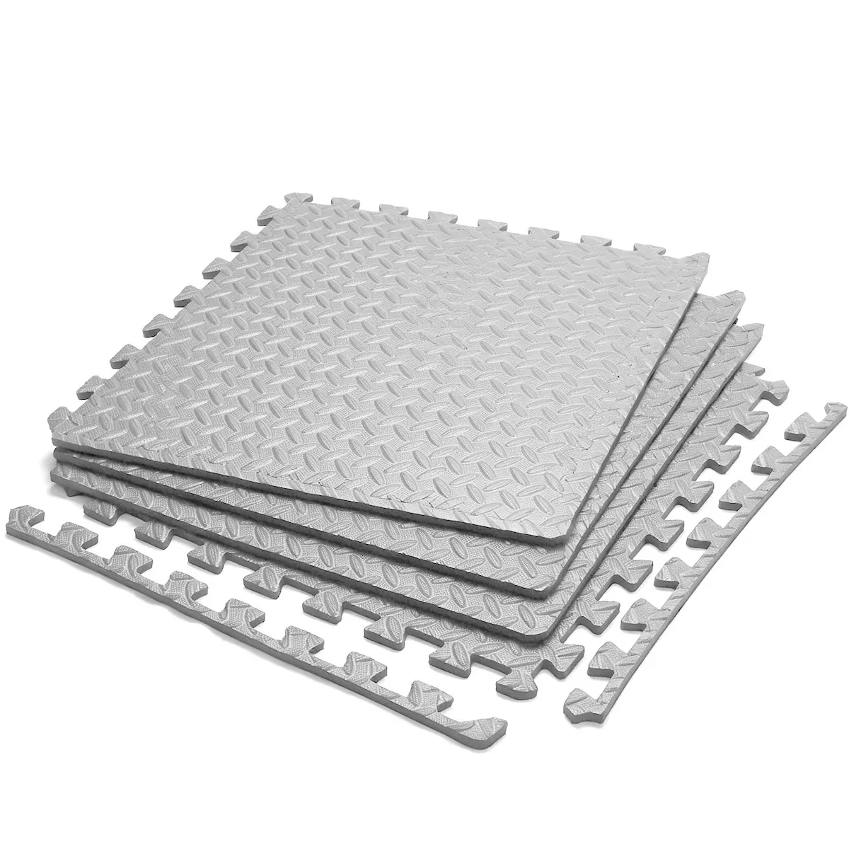 EVA Foam Interlocking Puzzle Floor Mats - 24 Tiles with Borders, Versatile Protective Gym Flooring for Home Gym, Garage, Easy DIY Installation, Sound-Absorbing, Waterproof, Protects Floors