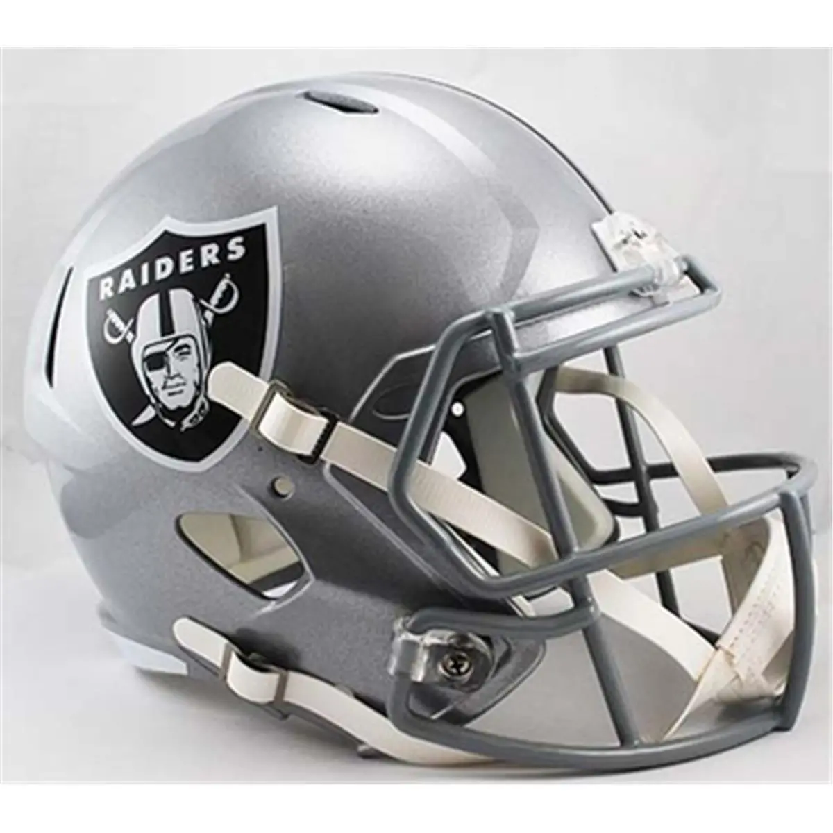 212 MAIN Oakland Raiders Full-Size Riddell Speed Style Replica Helmet - Speed Shell, Medium Shell, Facemask, Molded Foam, Sports Collectible for Display