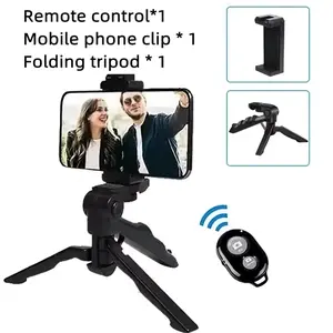 Smartphone Vlogging Kit with Tripod Phone Holder Mini Microphone LED Fill Light Starter for Tiktok Live Stream Video Youtube BSLIUFANG