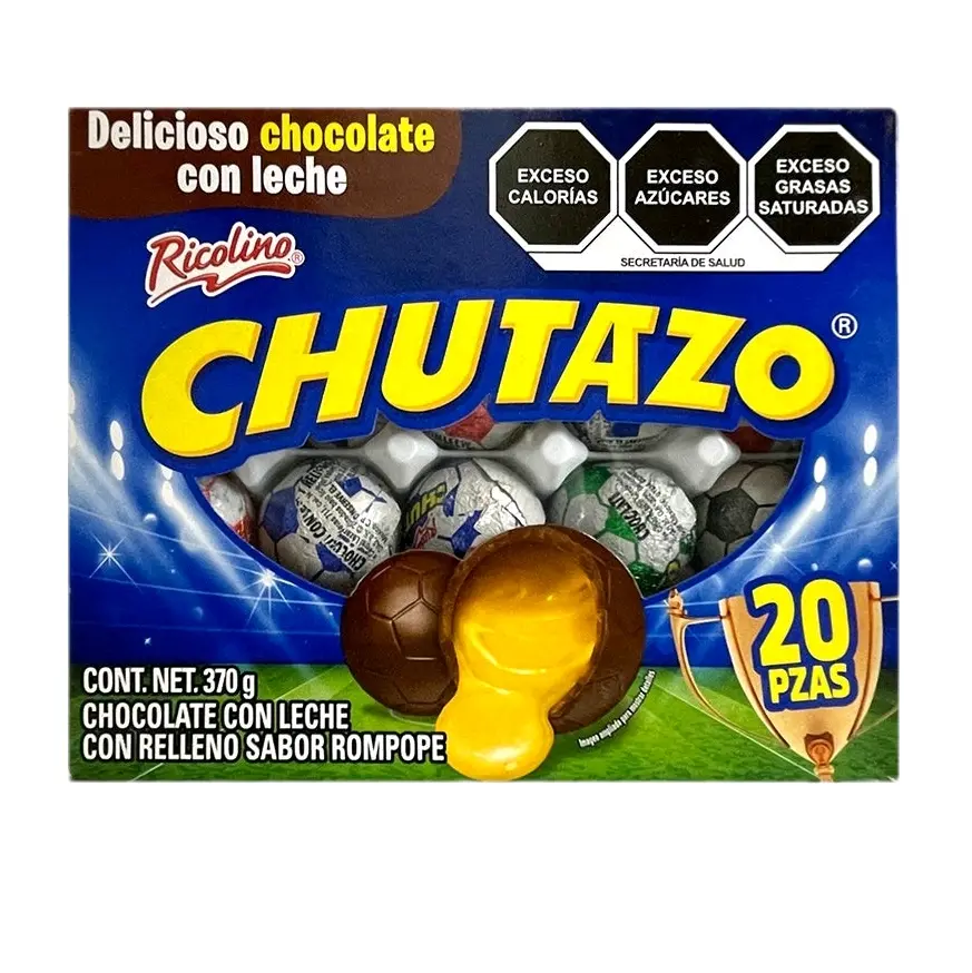 CHUTAZO - Milk Chocolate Wiith Rompope Flavor Filling / 20 pieces Pack /
