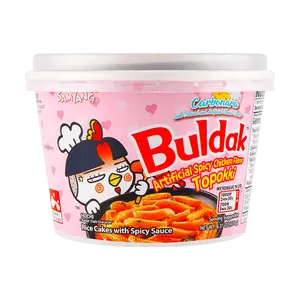 Korean Buldak Carbonara Topokki - Spicy Chicken and Cheese Flavor,6.31oz Instant Food