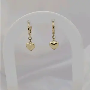Aretes 478-894 Colgantes en Forma de Corazon Heart-Shaped Dangle Earrings for Women's Fashion