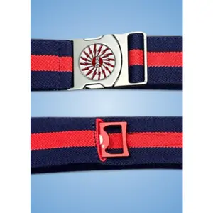 THE BYRD GOLF BELT ✶ Blue / Red Stripe