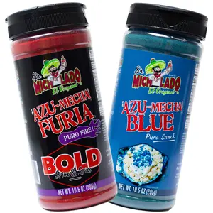 Azu-Mecha COMBO - Furia BOLD & Blue - Snack Seasoning - Sr. Michelado - Bottle Flavor Spice powder