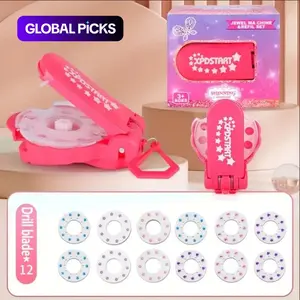 Hair Jewels Stamper DIY Set, 1 Box Glitter Hair Styling Tools, Hair Styling Accessories with Makeup Mirror & Loop Ring, Heatless Styling Tool, Portable Styling Tool for Women & Girls #GLOBAL PICKS