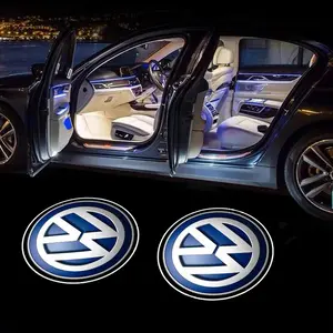 2pcs Led Car Door Logo Projector Courtesy Lamp Accessories For Volkswagen VW Golf Passat Jetta Polo Bora CC Touran Beetle Car Door Lights