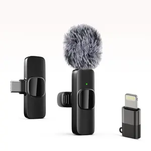 Professional Noise Reduction Wireless Lavalier Microphone Compatible with iOS/Android/PC - Instant Setup, Crystal Clear Audio for Podcasting, Video Recording, Facebook & TikTok