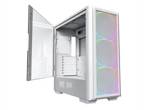 Montech Sky Two GX, E-ATX Mid Tower Case, High Airflow Performance, 3X 140mm PWM ARGB Fans Pre-Installed, Tempered Glass Side Panel, Metal Mesh Front, Type C, Support 4090 GPUs - White