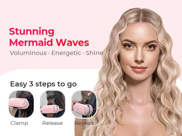 【Waves Stay Kit】TYMO ROVY COMPACT & TYMO HAIR CARE SET- Compact Wave Curling Iron for Easy Comfort Styling hairwaver