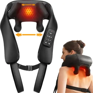 New upgraded neck and shoulder massager, wireless back buckle design, the sixth generation of shiatsu shoulder and neck massager, massage the trapezius muscle, deep tissue, relieve neck and shoulder pain Comfort