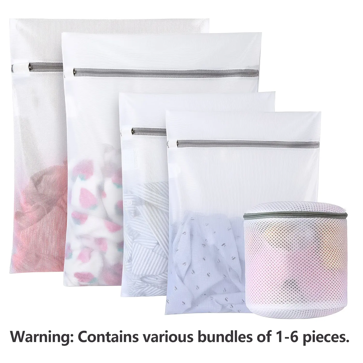 5 Sizes of Mesh Laundry Bags, Suitable for Delicate Clothing, Washing Machine Laundry Bags, Underwear, Bras, Socks, Lingerie, Children's Clothing, Travel Storage Bags, Laundry Room Organizer, Laundry Accessories