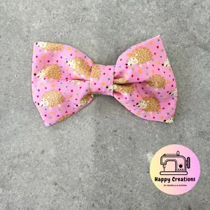 Handmade Hair Bow - Hedgehog Hair Bow - Cute Hedgehog Animals Hair Bow