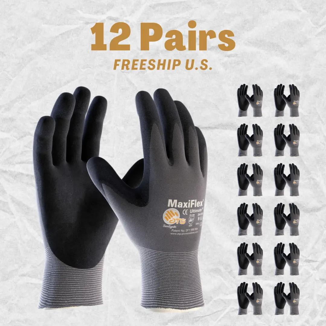 6/12 Pares Guantes Para Trabajo - Maxi Flex Foam Work For Men - Enhanced Grip MaxiFlex Nitrile Gloves 6/12 Pares Guantes Para Trabajo - Maxi Flex Foam Work For Men - Enhanced Grip MaxiFlex Nitrile Gloves